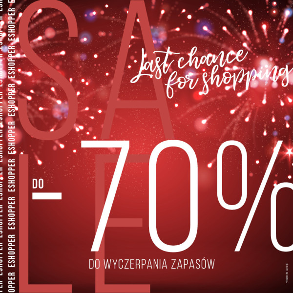 SALE do -70% Last chance for shopping