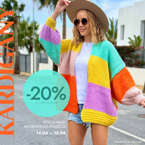 Kardigany! Noś zamiast wiosennego płaszcza! -20%