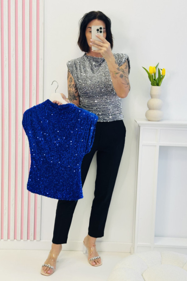 Bluzka reflection - niebieska