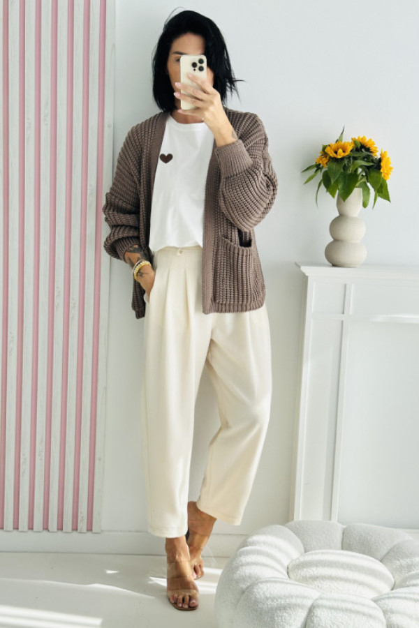 Sweter bobby - brązowy