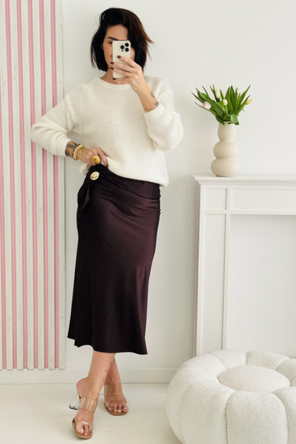 Sweter loose - kremowy