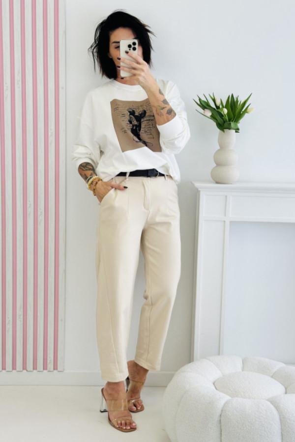 Spodnie lizzi - beżowe