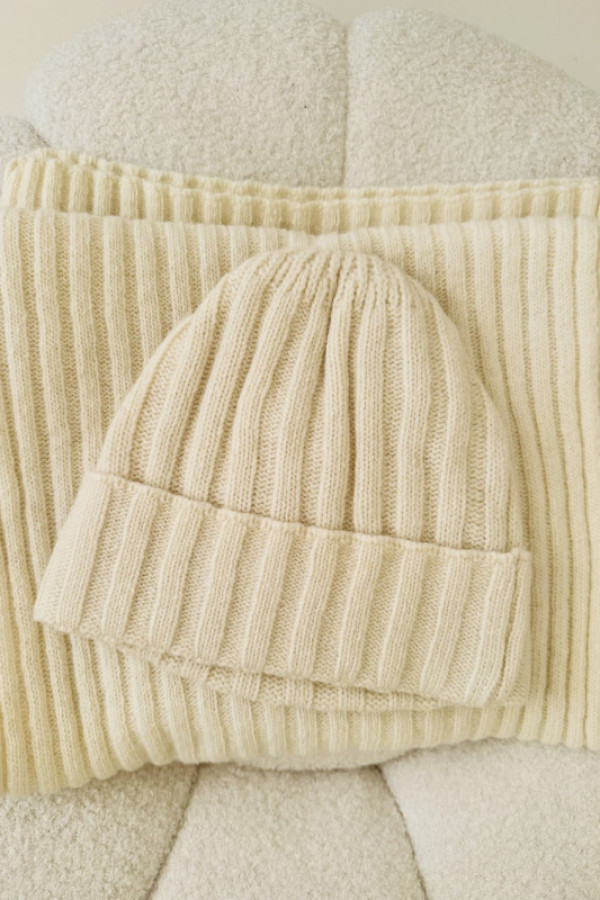 Zestaw winter - kremowy