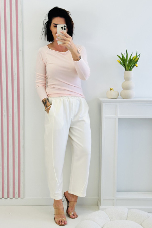 Bluzka basic - różowa