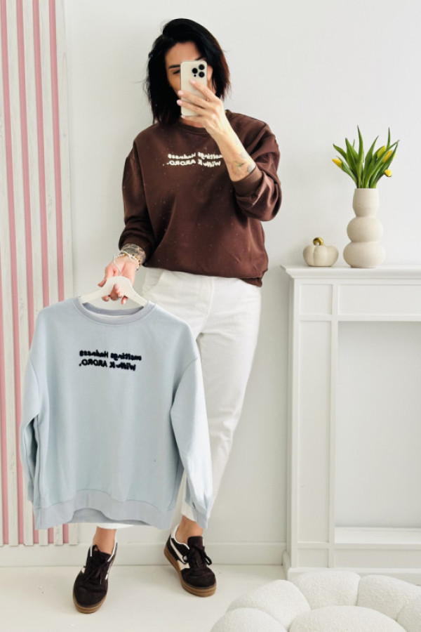 Bluza cozy - niebieska