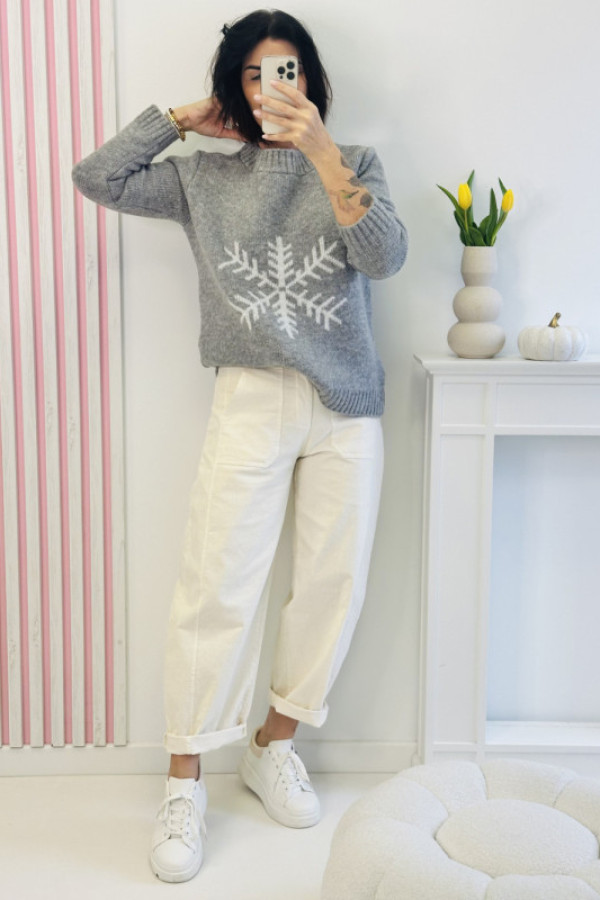 Sweter christams time - szary