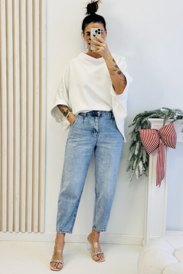 Spodnie denim blue - niebieskie