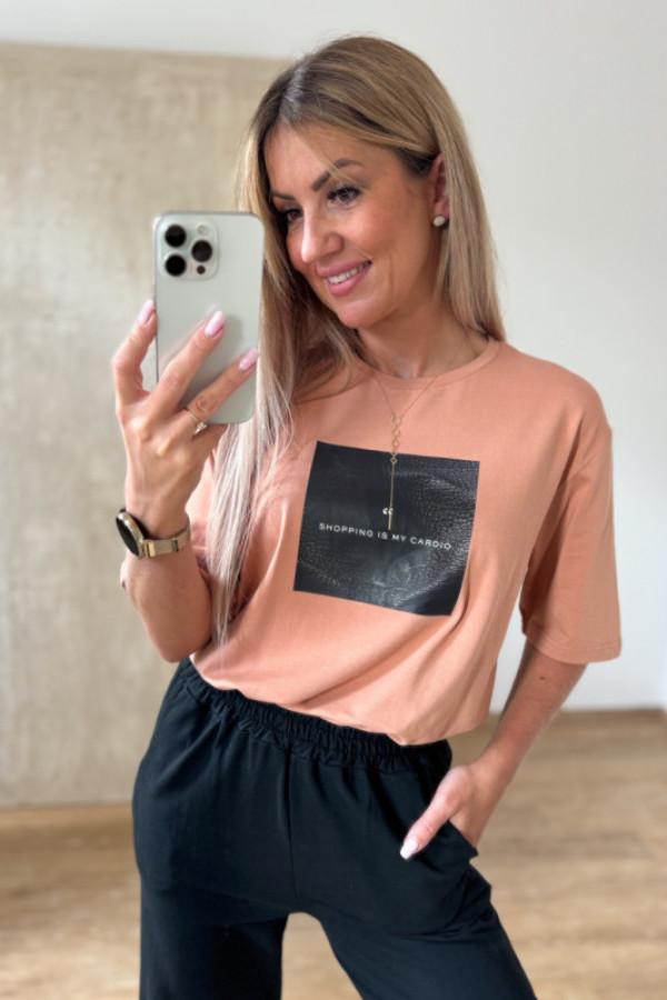 T-shirt shopping cardio - ceglasty