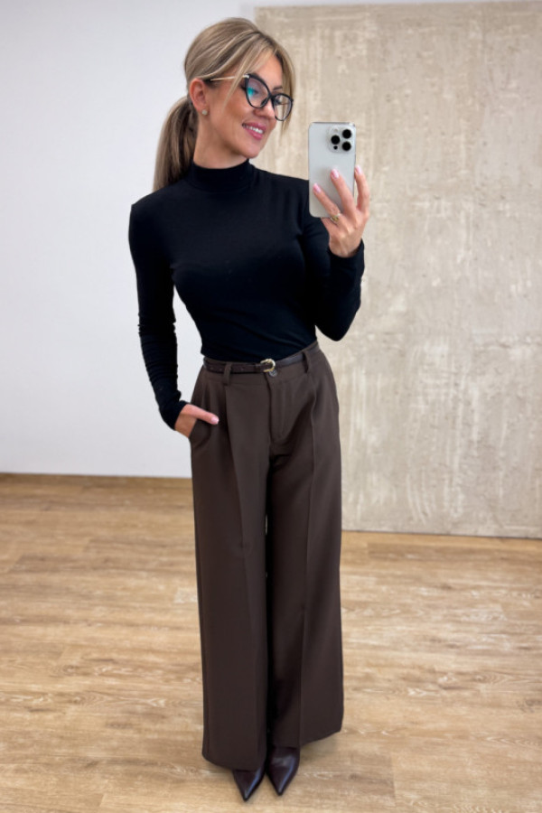 Bluzka z półgolfem elastyczna batis - czarna