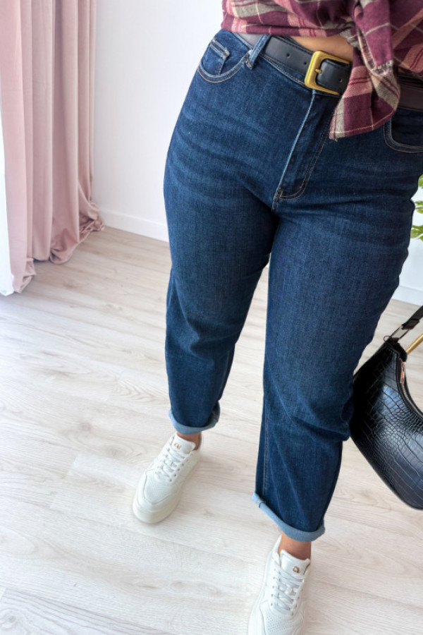 Spodnie jeansowe ciemne balloon