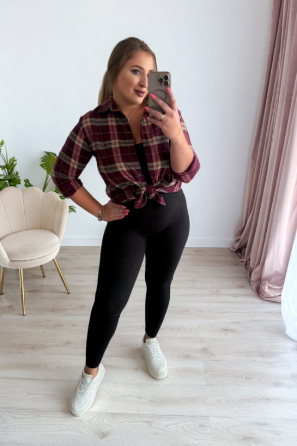 Legginsy czarne gładkie z wysokim stanem fergie