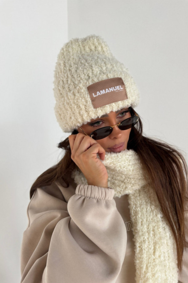 Czapka plushie ecru la manuel