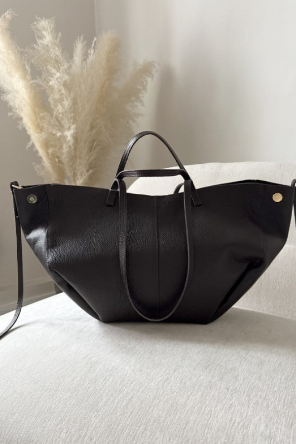 Skórzana torebka lena brąz laura biaggi