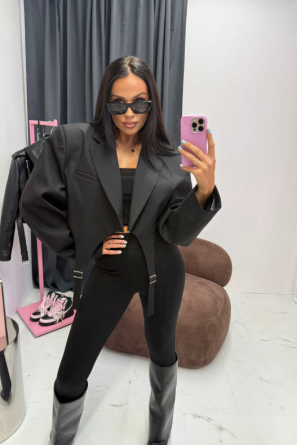 Marynarka z troczkami la milla czarna