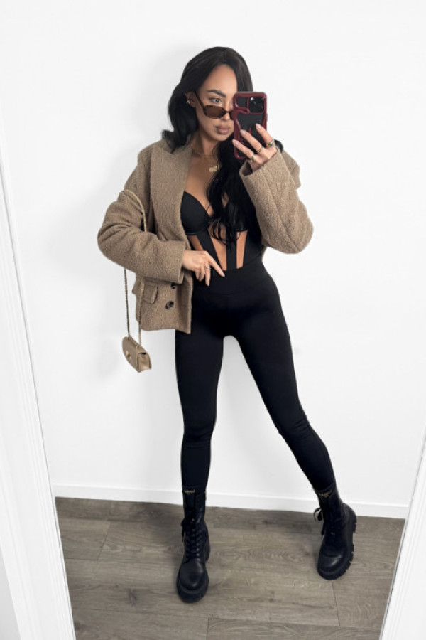Czarne legginsy ocieplane la milla