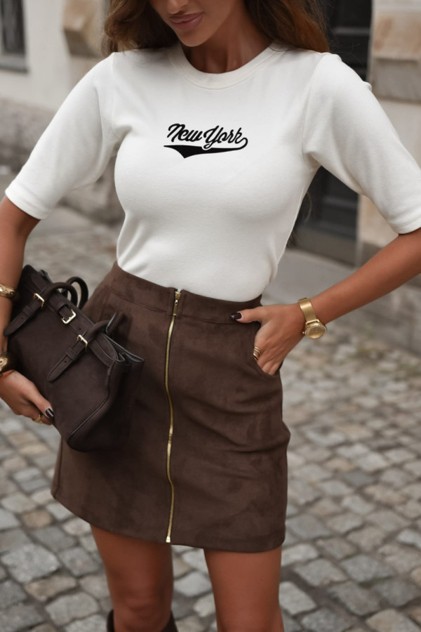 Elastyczna bluzka new york| cream