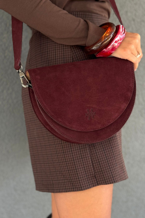 Zamszowa torebka lemonada| wino