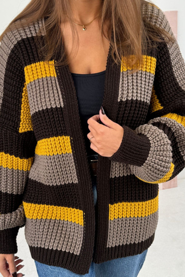 Sweter narzutka bocca tricolor| miód