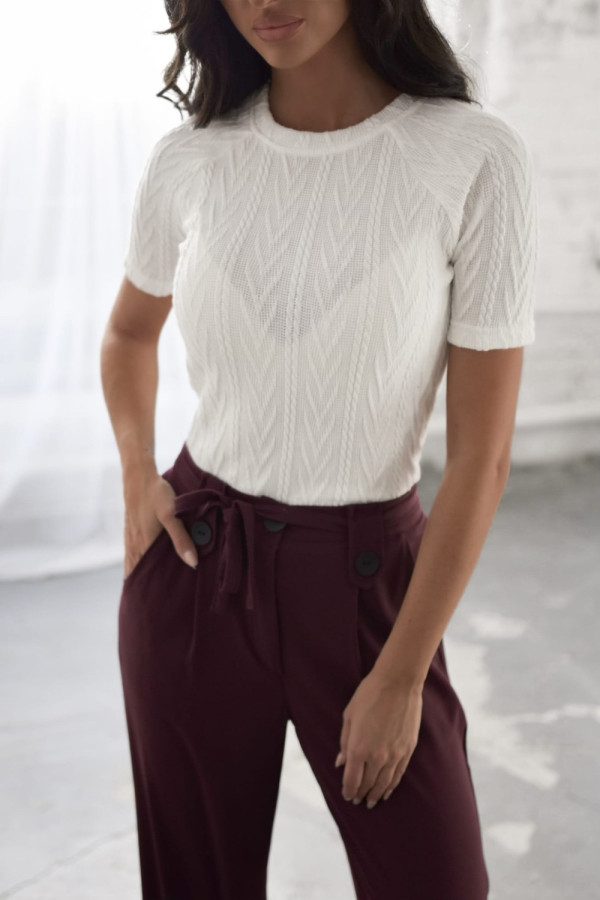 Elastyczna bluzka osaka| ecru