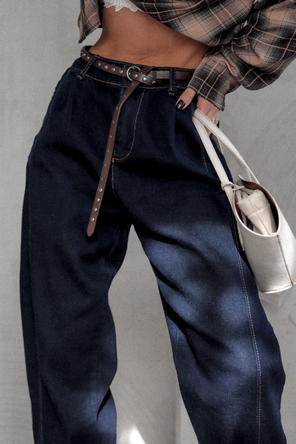 Spodnie edge factor o kroju barrel ciemnoniebieskie