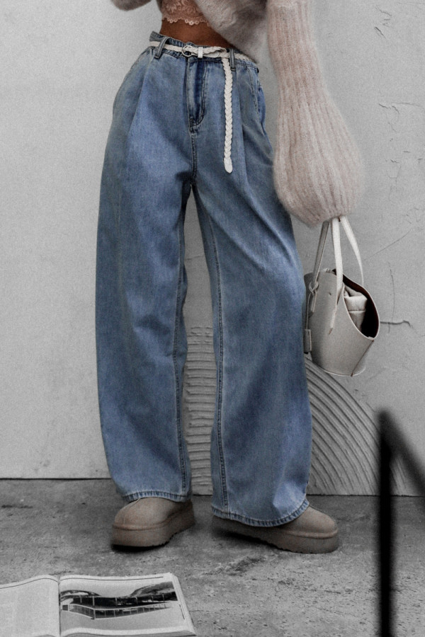 Spodnie jeansowe raw confidence jasnoniebieskie