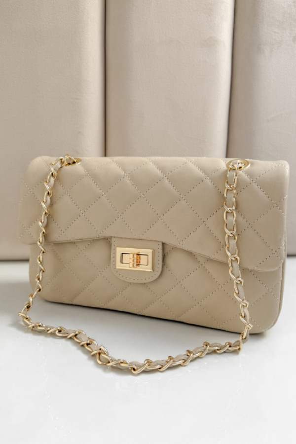 Torebka 100% skóra naturalna vanity jasny beż