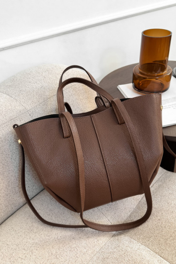 Torebka 100% skóra naturalna solene brąz