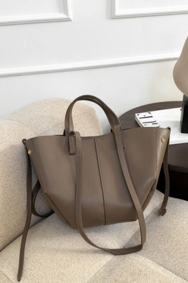 Torebka 100% skóra naturalna solene taupe