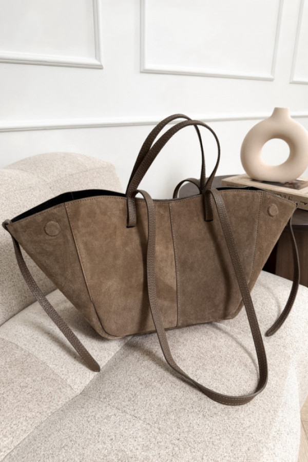 Torebka 100% skóra zamszowa elene mocha