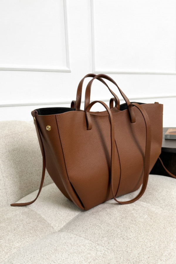 Torebka 100% skóra naturalna camel solene maxi