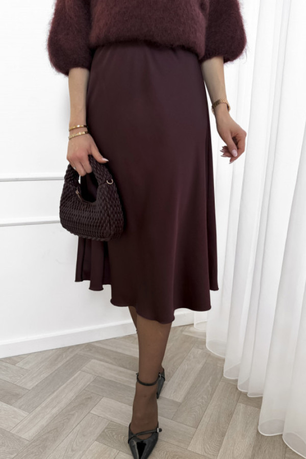 Spódnica satynowa burgund fiona