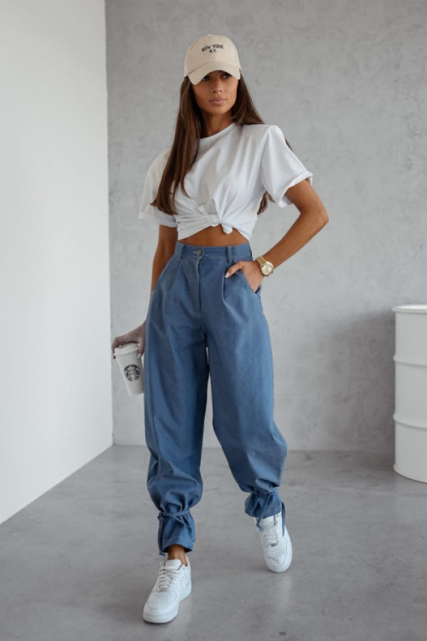 Spodnie balonowe niebieskie baloon