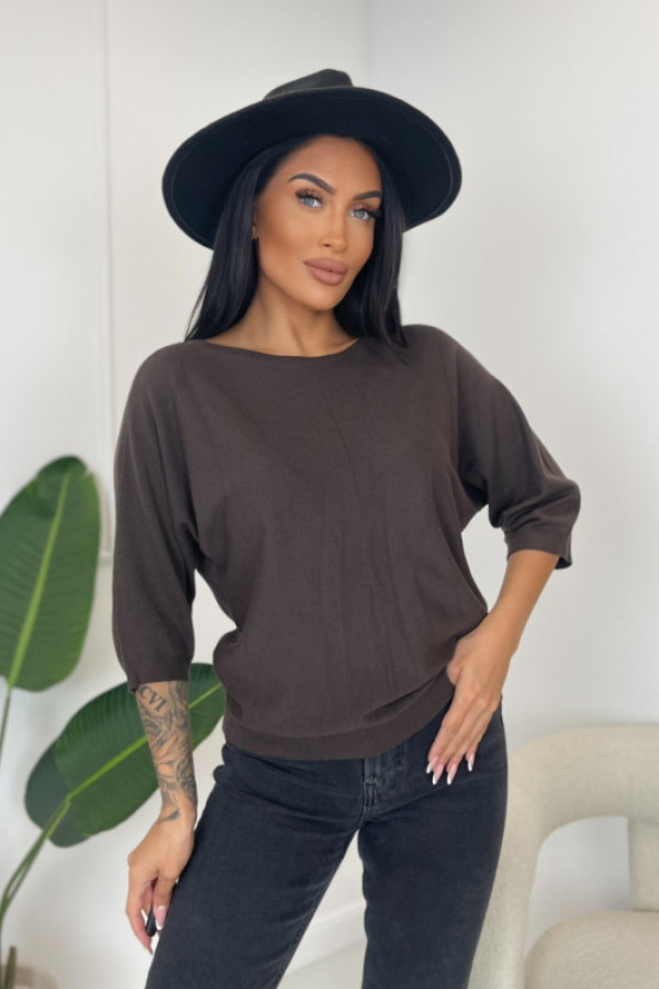 Sweterek basic czekoladowy