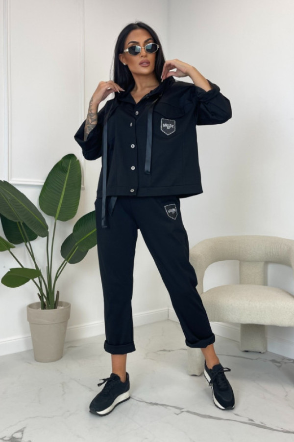 Kurtka ze ściągaczami czarna