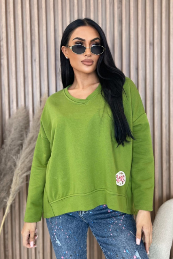 Bluza plus size zielona