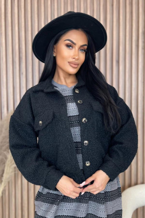 Kurtka bomberka plus size czarna