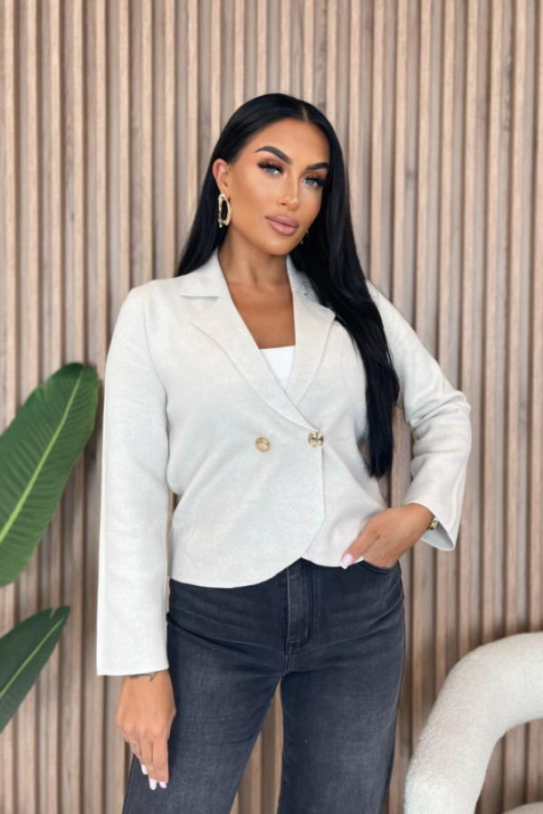 żakiet elegancki kremowy