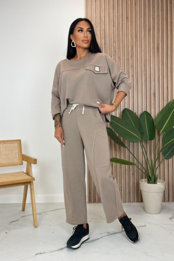 Bluza oversize beżowa