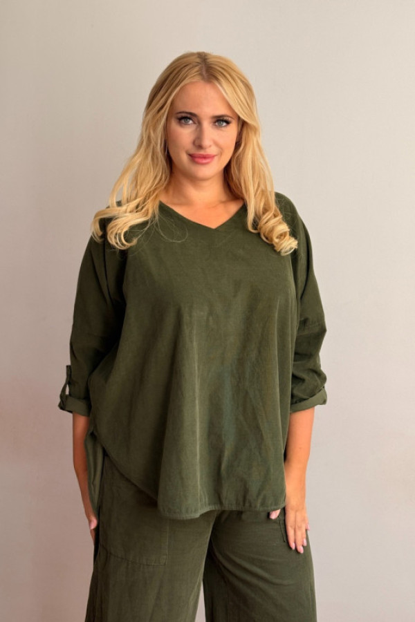 Bluzka oversize zielona
