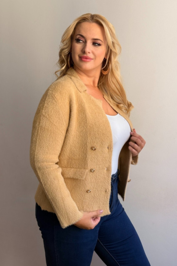 Kardigan elegancki piaskowy