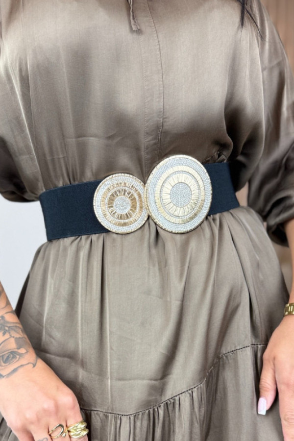 Pasek z dużą klamrą czarny