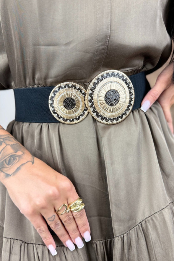 Pasek z dużą klamrą czarny