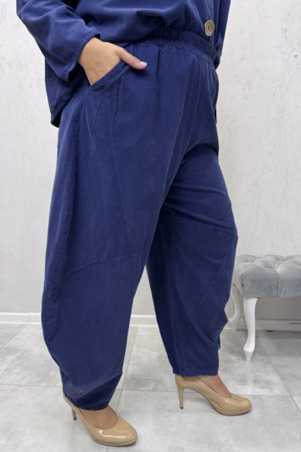 Spodnie balloon granatowe