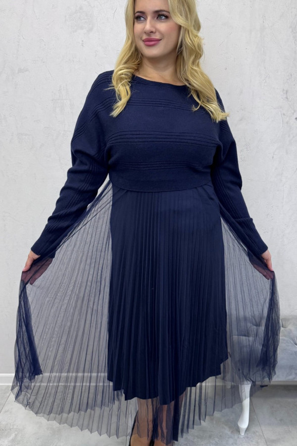 Sukienka maxi granatowa