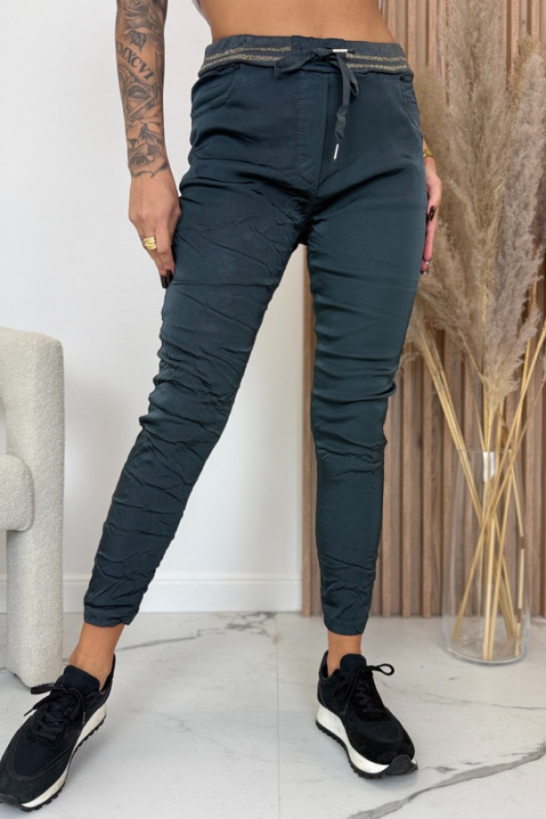 Spodnie z wiskozy czarne