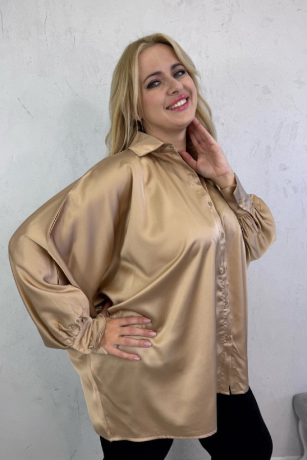 Koszula plus size złota