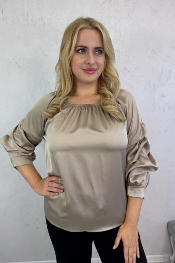 Bluzka wizytowa hiszpanka beżowa