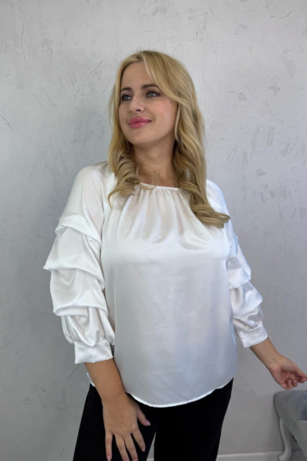 Bluzka wizytowa hiszpanka biała