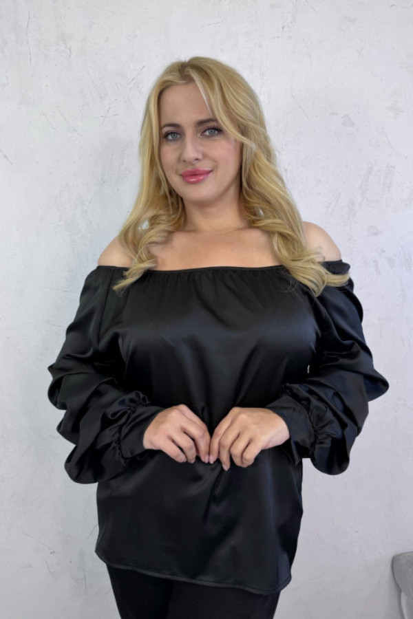 Bluzka wizytowa hiszpanka czarna