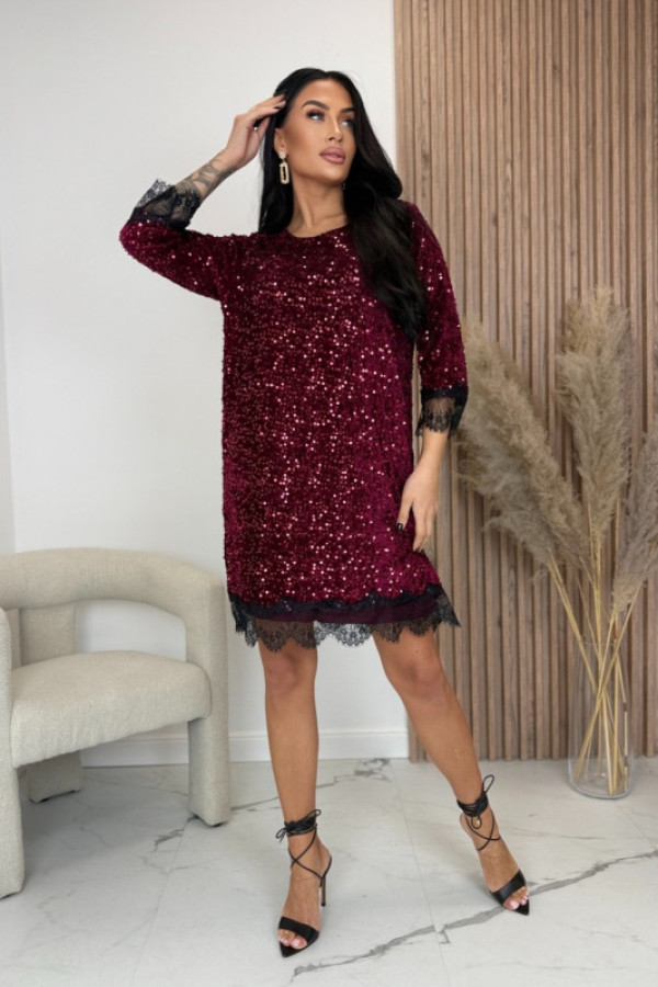 Sukienka wieczorowa bordowa